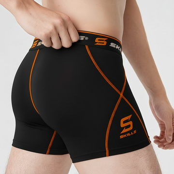 Mens Compression Boxer Shorts Base-layers Sports Briefs skin fit gym pants